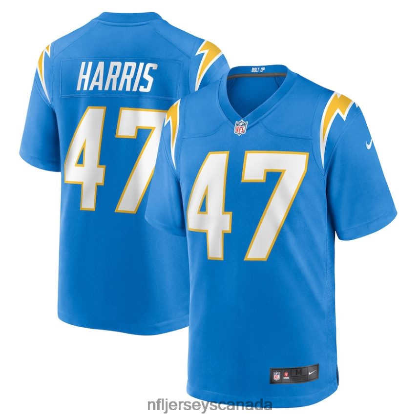 Men Los Angeles Chargers Josh Harris Nike Powder Blue Game Jersey Clothing NFL TBXFR64754