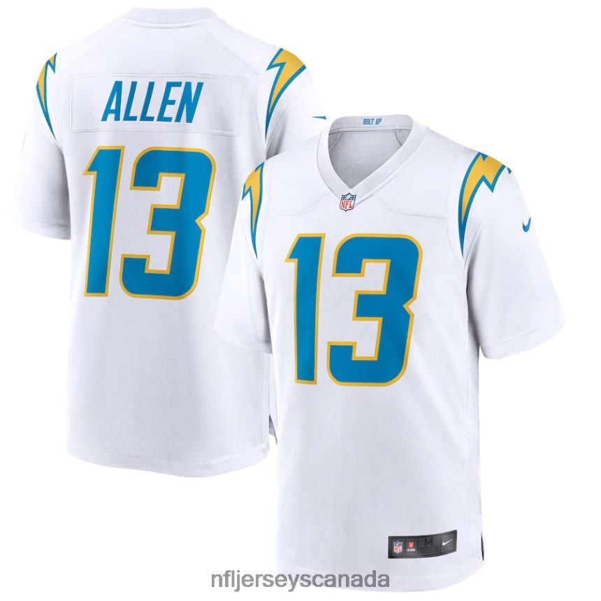 Men Los Angeles Chargers Keenan Allen Nike White Game Jersey Clothing NFL TBXFR61479