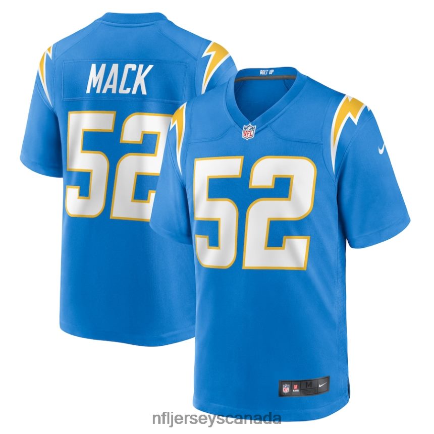 Men Los Angeles Chargers Khalil Mack Nike Powder Blue Game Jersey Clothing NFL TBXFR62085