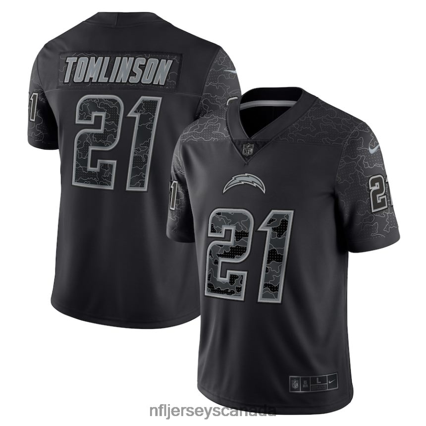 Men Los Angeles Chargers LaDainian Tomlinson Nike Black Retired Player RFLCTV Limited Jersey Clothing NFL TBXFR63472