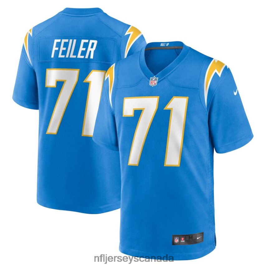 Men Los Angeles Chargers Matt Feiler Nike Powder Blue Game Player Jersey Clothing NFL TBXFR66096