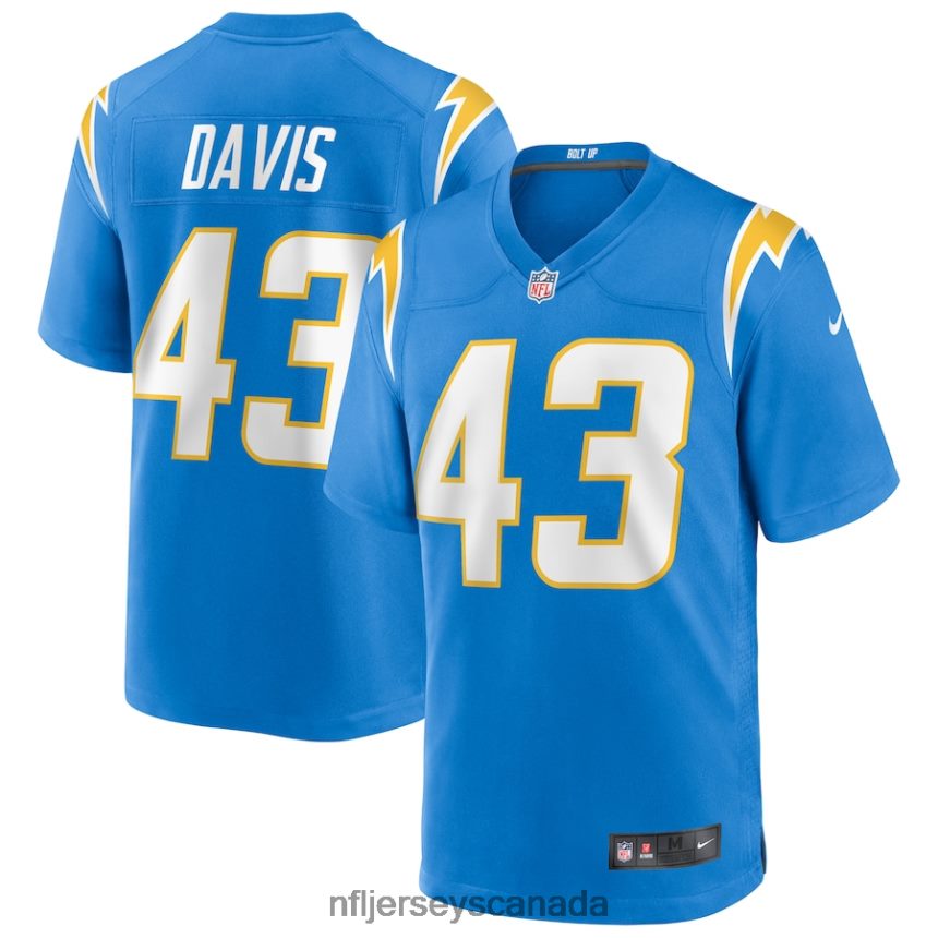 Men Los Angeles Chargers Michael Davis Nike Powder Blue Game Jersey Clothing NFL TBXFR61563