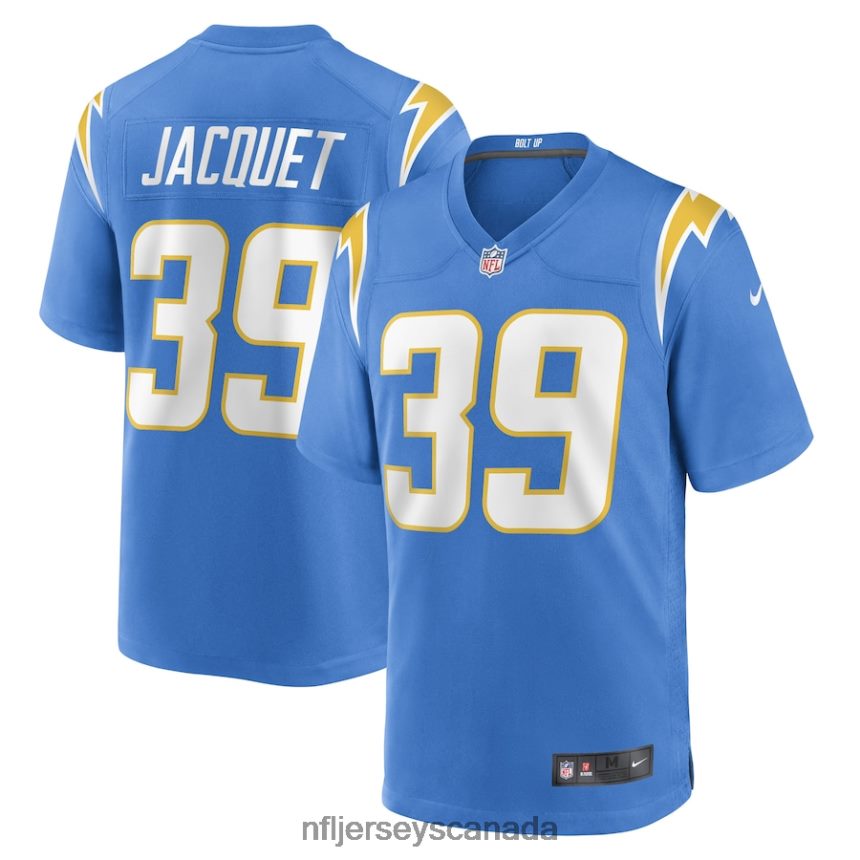 Men Los Angeles Chargers Michael Jacquet Nike Powder Blue Game Player Jersey Clothing NFL TBXFR66248