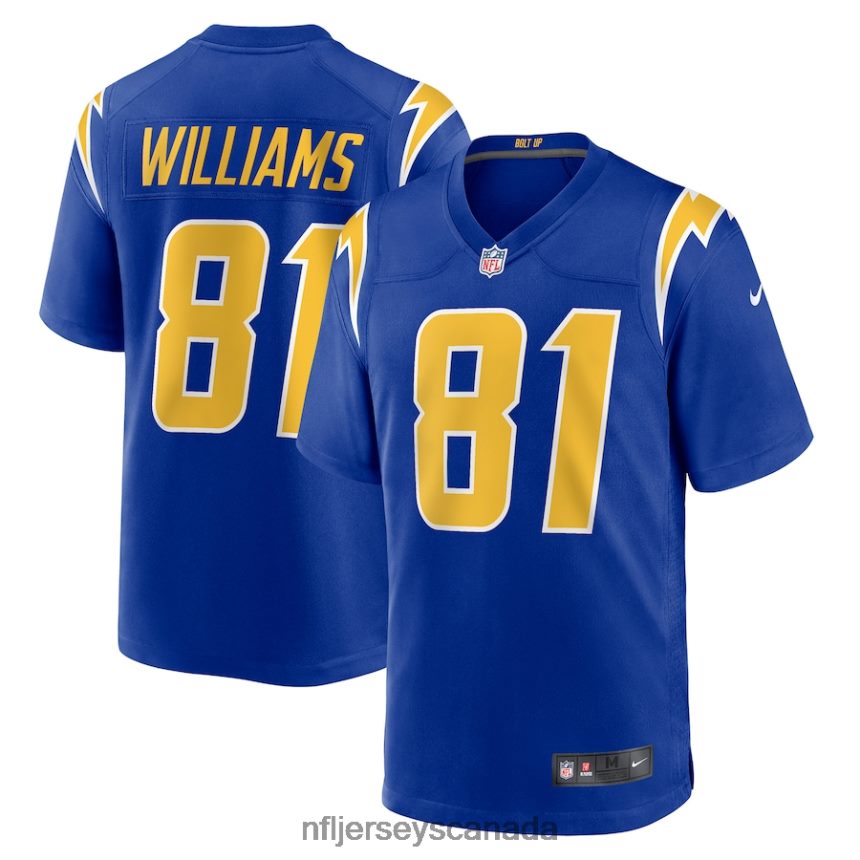 Men Los Angeles Chargers Mike Williams Nike Royal Game Jersey Clothing NFL TBXFR62235