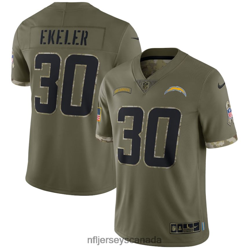 Men Los Angeles Chargers Nike Olive 2022 Salute To Service Limited Jersey Clothing NFL TBXFR61465