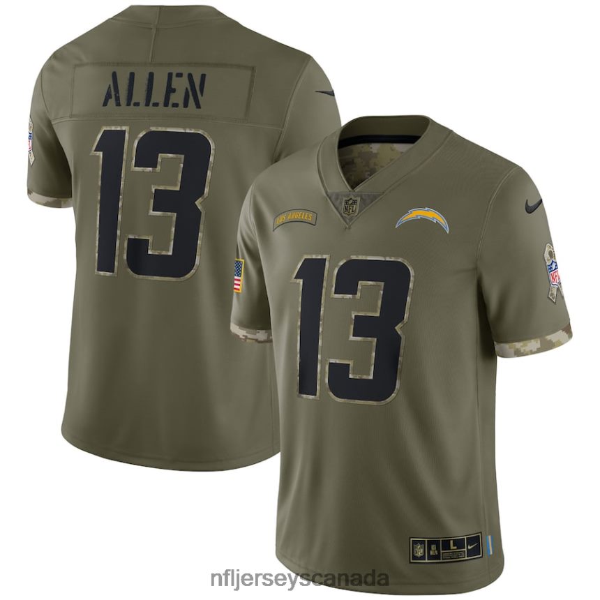Men Los Angeles Chargers Nike Olive 2022 Salute To Service Limited Jersey Clothing NFL TBXFR63032