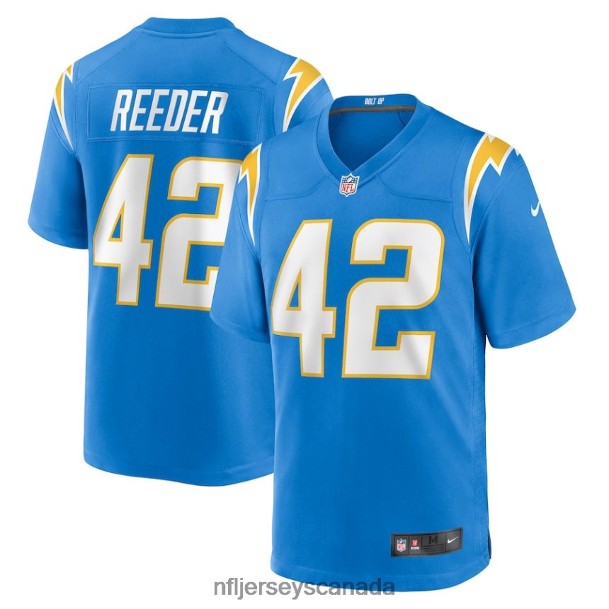 Men Los Angeles Chargers Troy Reeder Nike Powder Blue Game Jersey Clothing NFL TBXFR65750