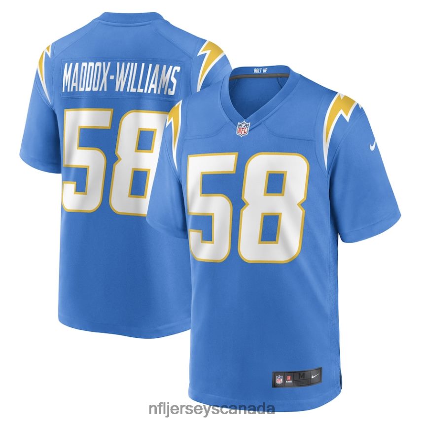 Men Los Angeles Chargers Tyreek Maddox-Williams Nike Powder Blue Game Player Jersey Clothing NFL TBXFR65957