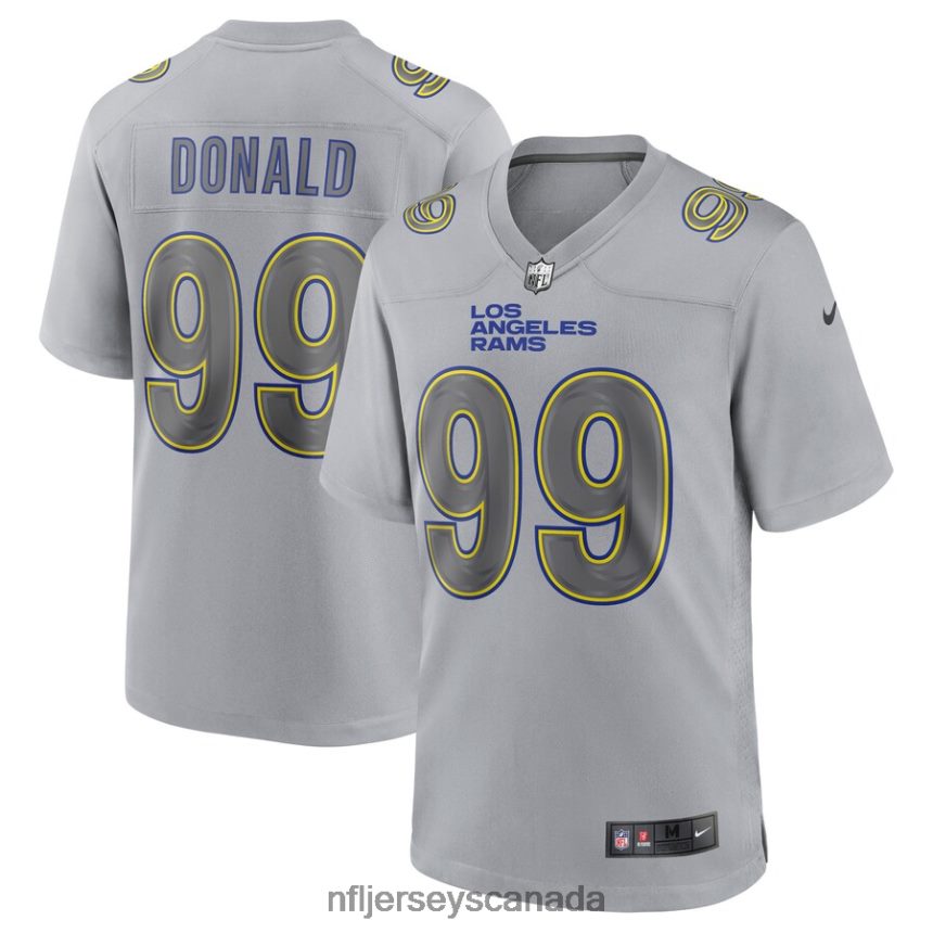 Men Los Angeles Rams Aaron Donald Nike Gray Atmosphere Fashion Game Jersey Clothing NFL TBXFR63053
