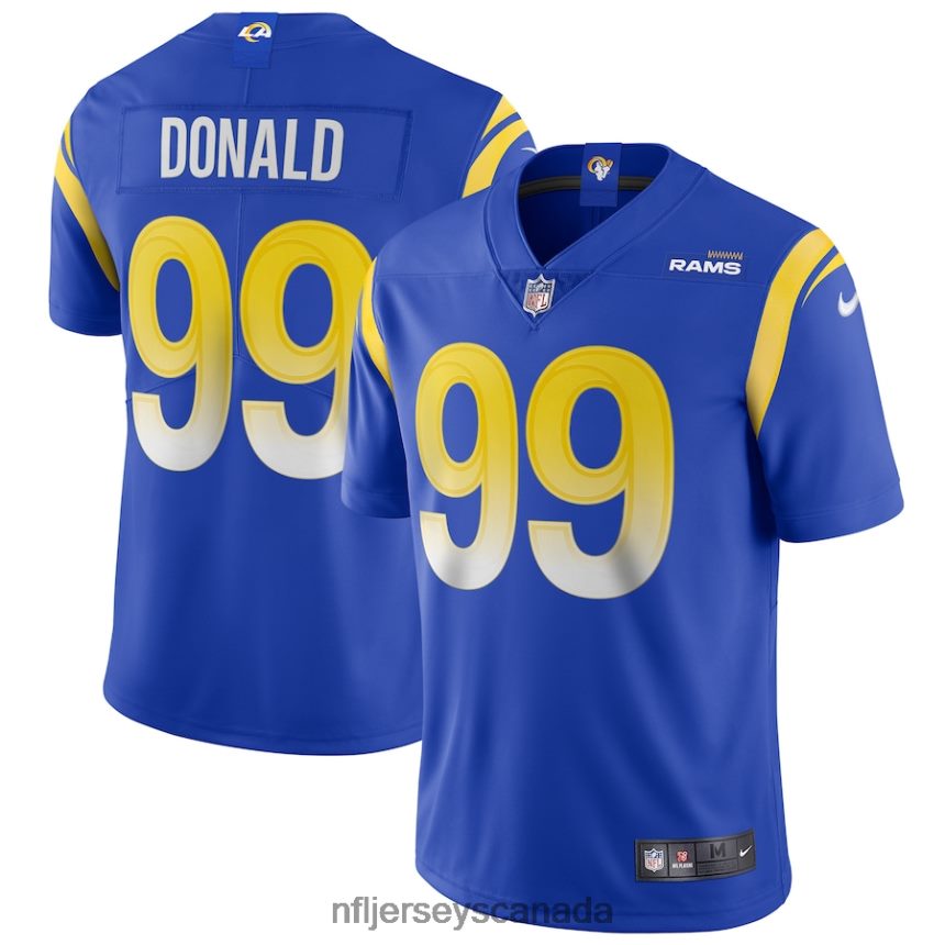 Men Los Angeles Rams Aaron Donald Nike Royal Vapor Limited Jersey Clothing NFL TBXFR6468