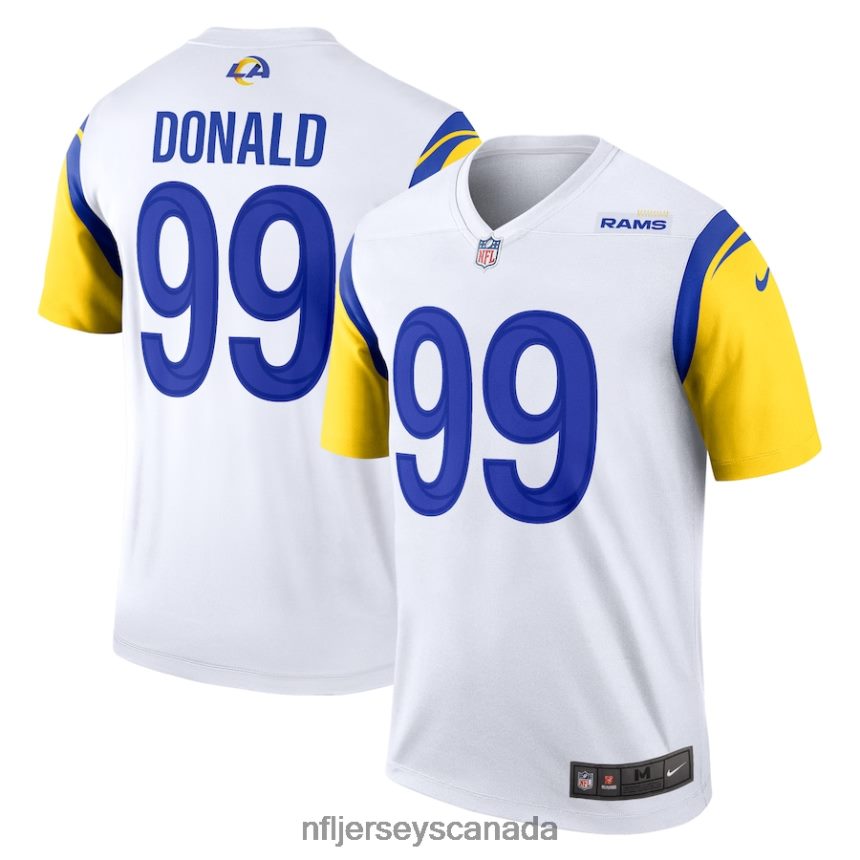 Men Los Angeles Rams Aaron Donald Nike White Legend Jersey Clothing NFL TBXFR61747