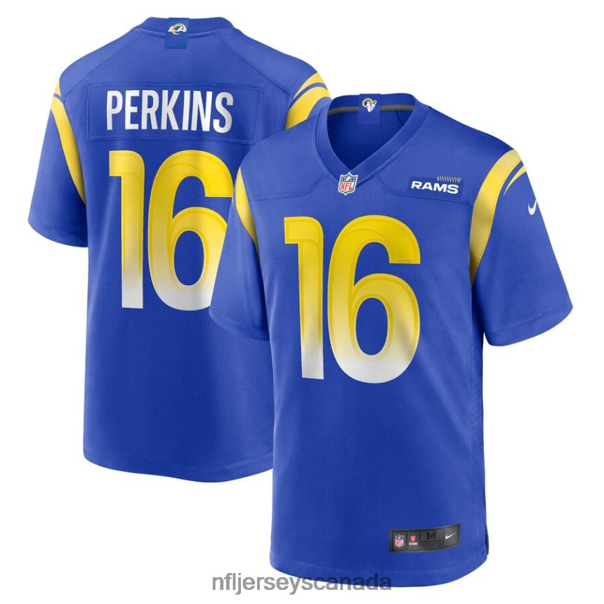 Men Los Angeles Rams Bryce Perkins Nike Royal Game Player Jersey Clothing NFL TBXFR66617