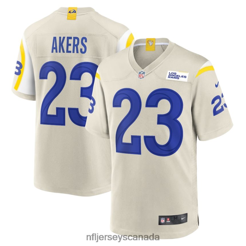 Men Los Angeles Rams Cam Akers Nike Bone Game Jersey Clothing NFL TBXFR64183