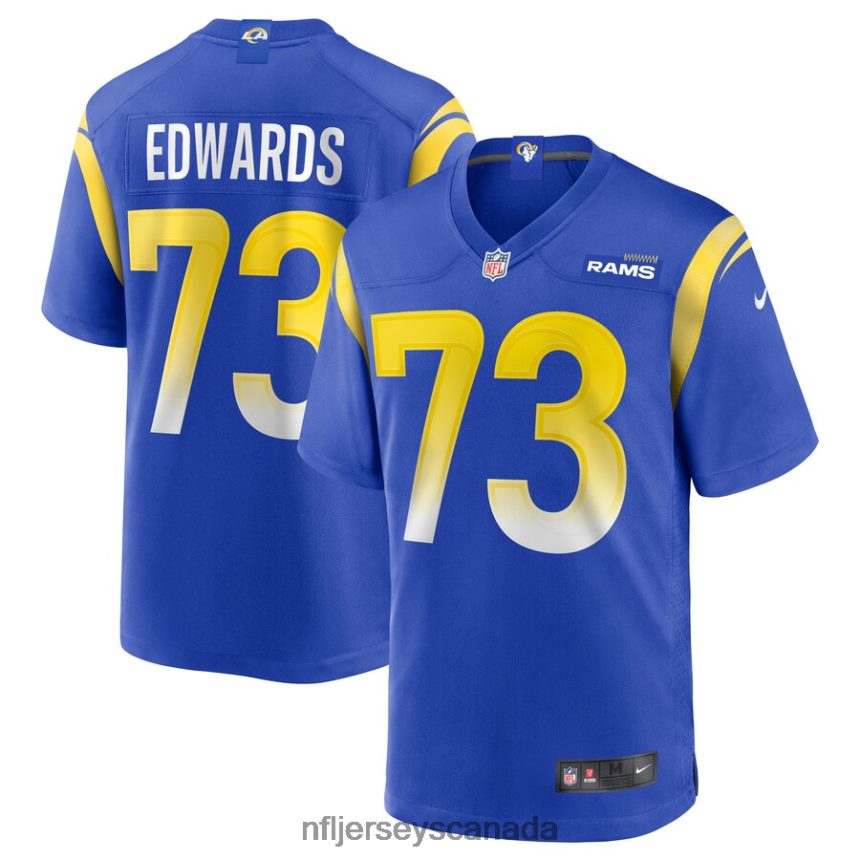Men Los Angeles Rams David Edwards Nike Royal Game Jersey Clothing NFL TBXFR66829