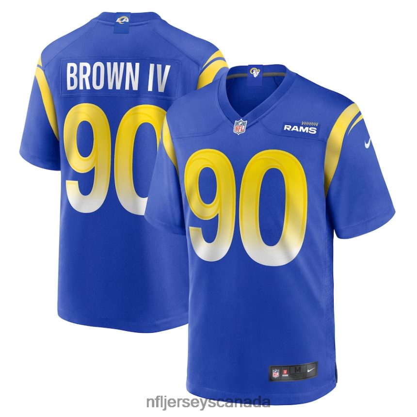 Men Los Angeles Rams Earnest Brown IV Nike Royal Game Player Jersey Clothing NFL TBXFR64787