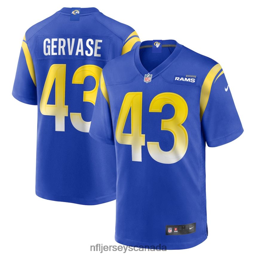 Men Los Angeles Rams Jake Gervase Nike Royal Game Player Jersey Clothing NFL TBXFR64229