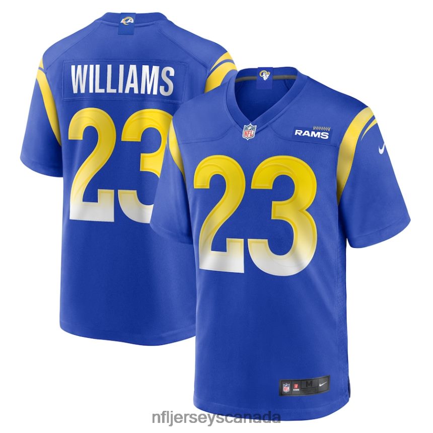 Men Los Angeles Rams Kyren Williams Nike Royal Game Player Jersey Clothing NFL TBXFR64763