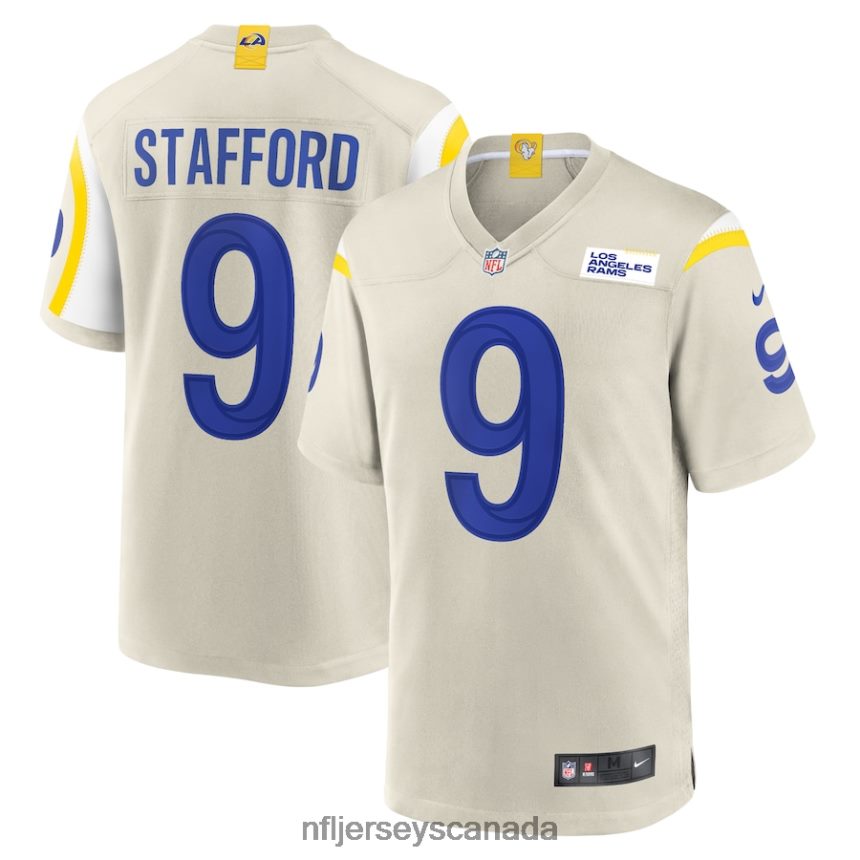 Men Los Angeles Rams Matthew Stafford Nike Bone Player Game Jersey Clothing NFL TBXFR64562