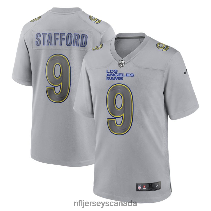 Men Los Angeles Rams Matthew Stafford Nike Gray Atmosphere Fashion Game Jersey Clothing NFL TBXFR62632