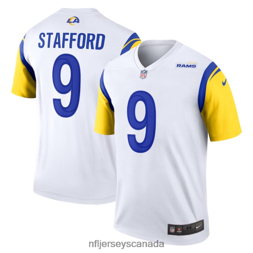 Men Los Angeles Rams Matthew Stafford Nike White Legend Jersey Clothing NFL TBXFR62319