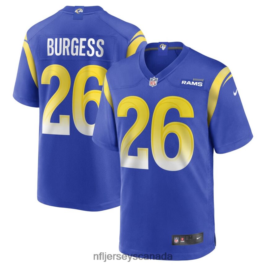 Men Los Angeles Rams Terrell Burgess Nike Royal Game Jersey Clothing NFL TBXFR65659