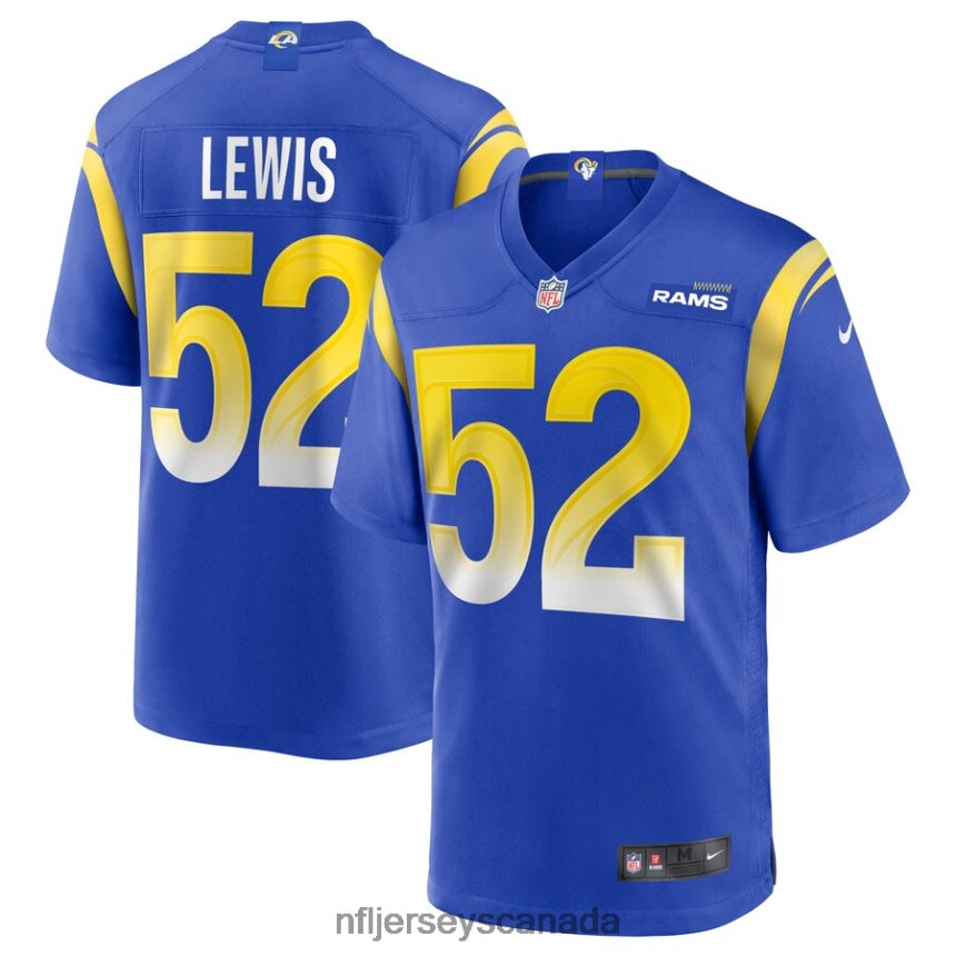 Men Los Angeles Rams Terrell Lewis Nike Royal Game Jersey Clothing NFL TBXFR66350