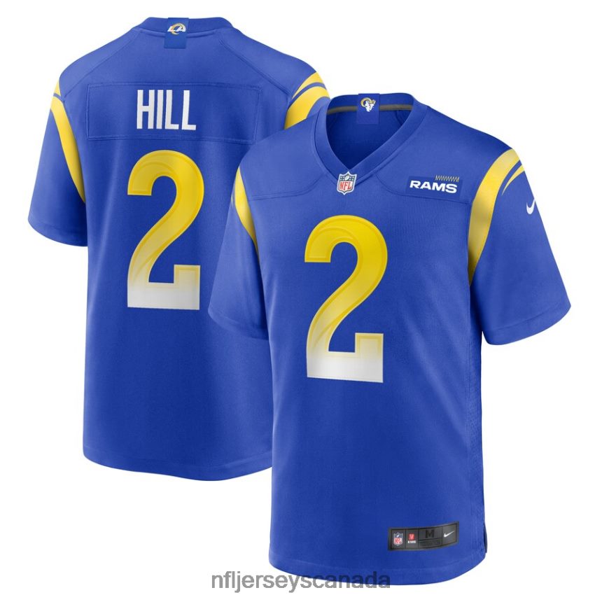 Men Los Angeles Rams Troy Hill Nike Royal Game Player Jersey Clothing NFL TBXFR67035