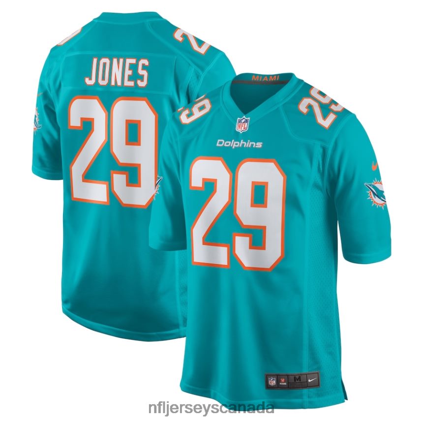 Men Miami Dolphins Brandon Jones Nike Aqua Team Game Jersey Clothing NFL TBXFR66704