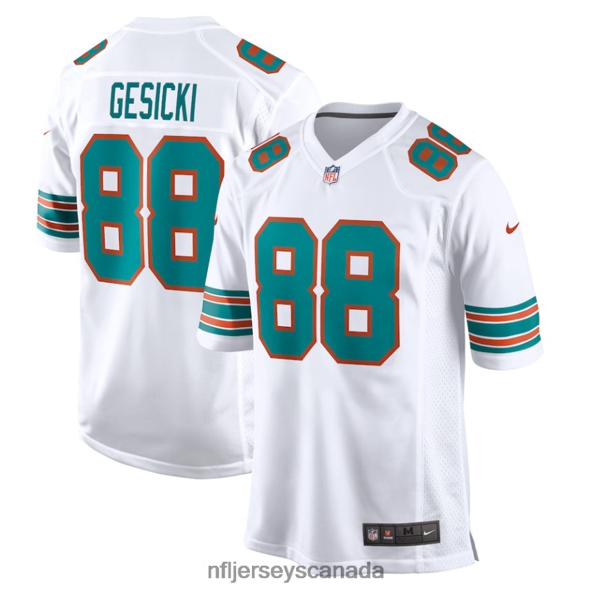 Men Miami Dolphins Mike Gesicki Nike White Alternate Game Jersey Clothing NFL TBXFR6463