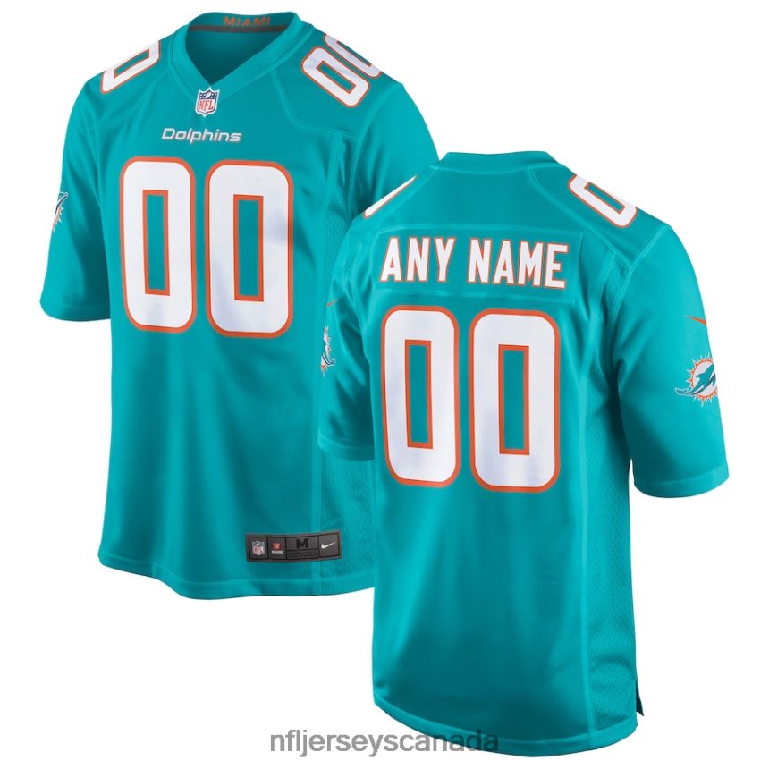 Men Miami Dolphins Nike Aqua Custom Game Jersey Clothing NFL TBXFR635