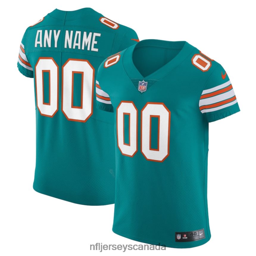 Men Miami Dolphins Nike Aqua Elite Vapor Untouchable Custom Jersey Clothing NFL TBXFR66436