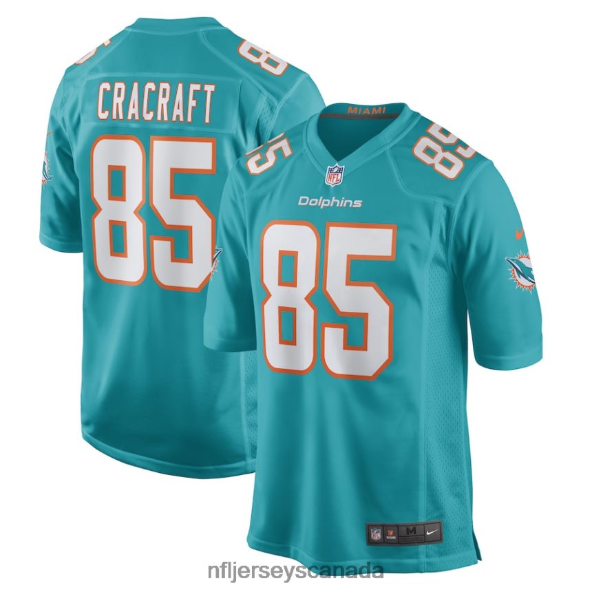 Men Miami Dolphins River Cracraft Nike Aqua Game Player Jersey Clothing NFL TBXFR64398