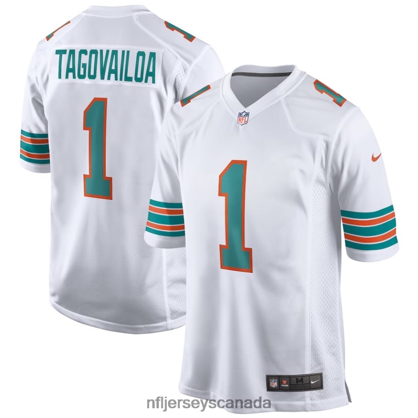 Men Miami Dolphins Tua Tagovailoa Nike White 2nd Alternate Game Jersey Clothing NFL TBXFR6593