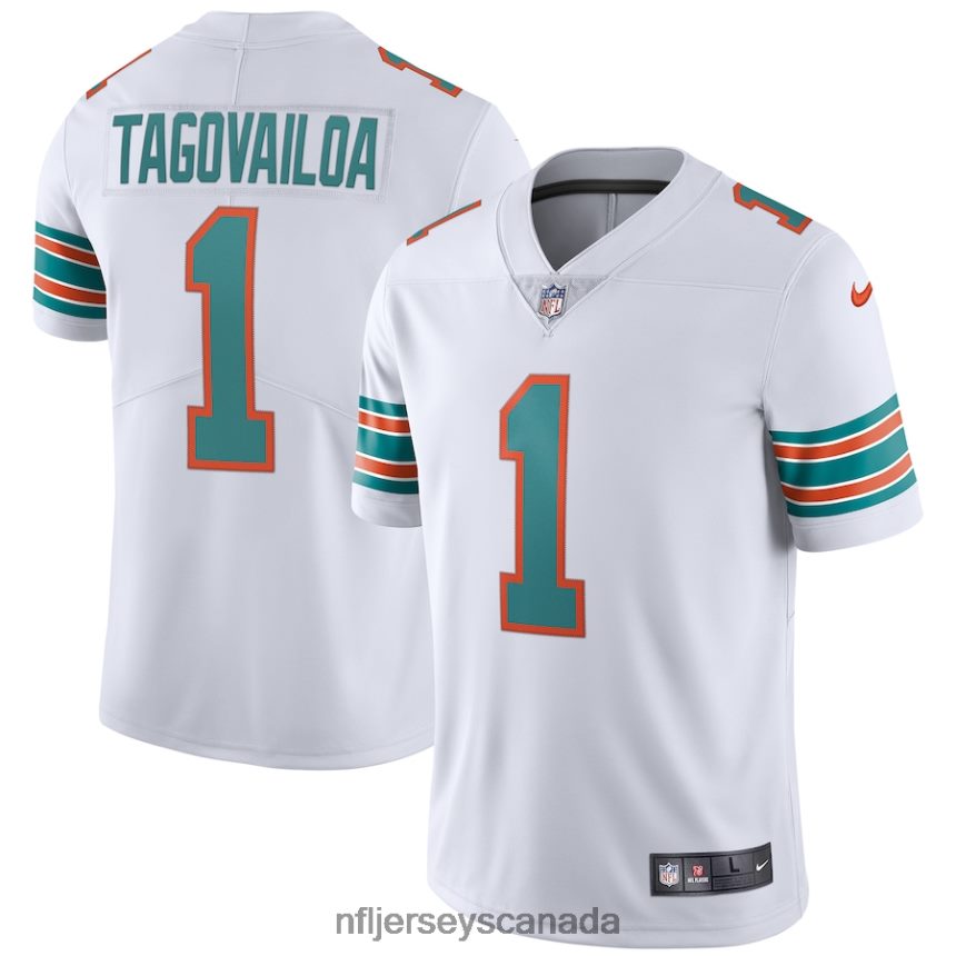 Men Miami Dolphins Tua Tagovailoa Nike White 2nd Alternate Vapor Limited Jersey Clothing NFL TBXFR61589