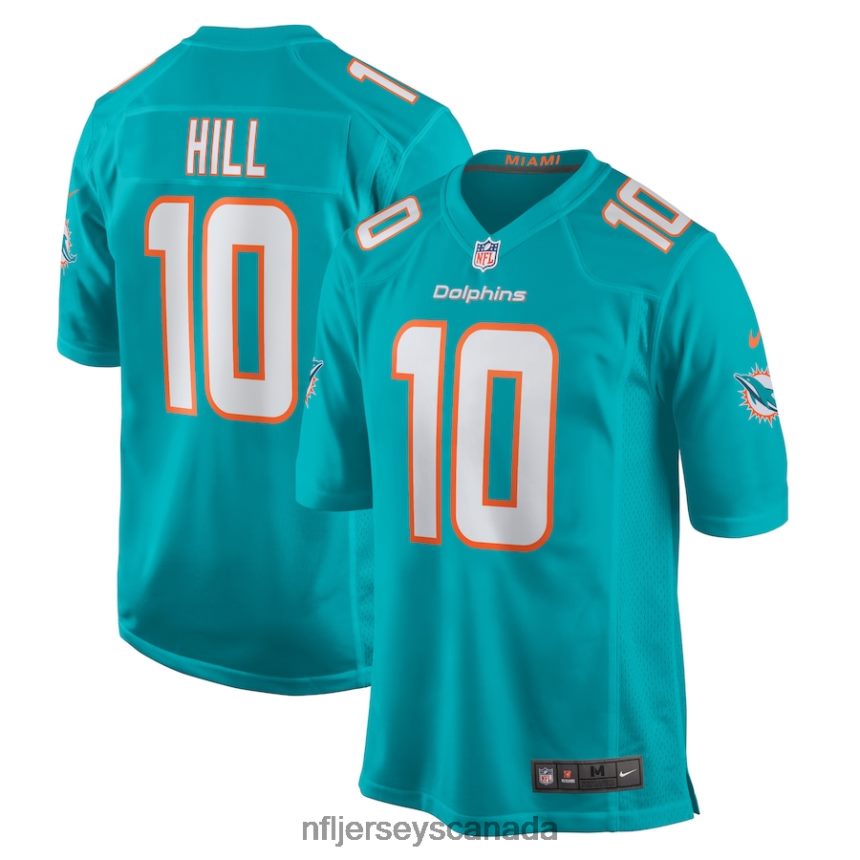 Men Miami Dolphins Tyreek Hill Nike Aqua Game Jersey Clothing NFL TBXFR664