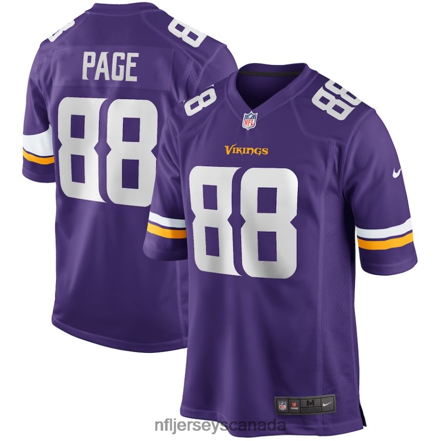 Men Minnesota Vikings Alan Page Nike Purple Game Retired Player Jersey Clothing NFL TBXFR63585