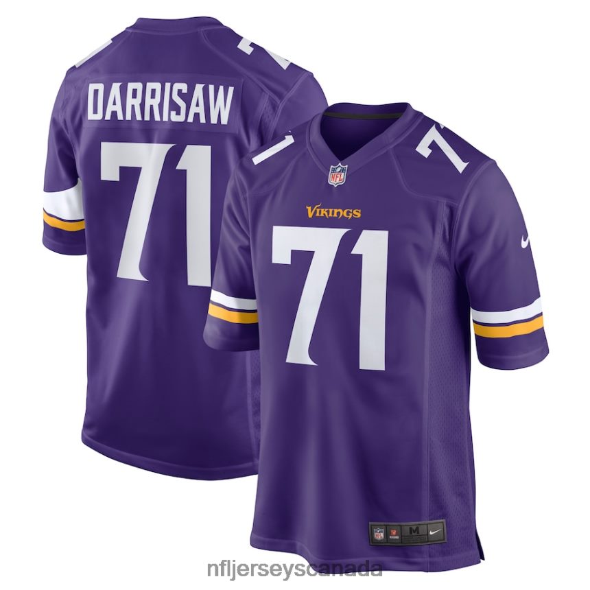Men Minnesota Vikings Christian Darrisaw Nike Purple Game Jersey Clothing NFL TBXFR63124