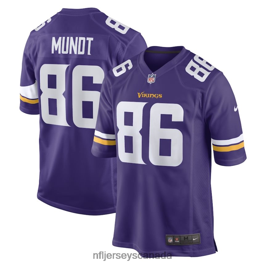 Men Minnesota Vikings Johnny Mundt Nike Purple Game Player Jersey Clothing NFL TBXFR64750