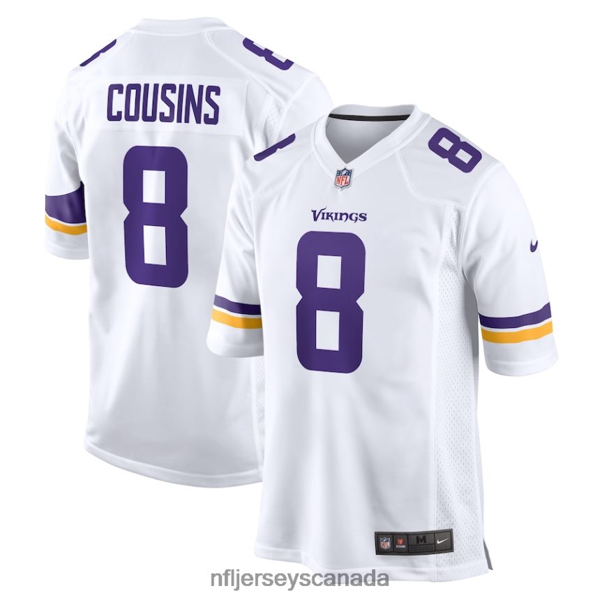 Men Minnesota Vikings Kirk Cousins Nike White Game Player Jersey Clothing NFL TBXFR66199