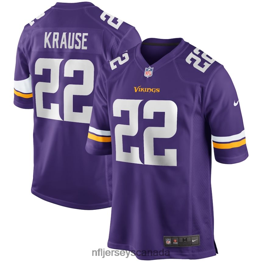 Men Minnesota Vikings Paul Krause Nike Purple Game Retired Player Jersey Clothing NFL TBXFR64966