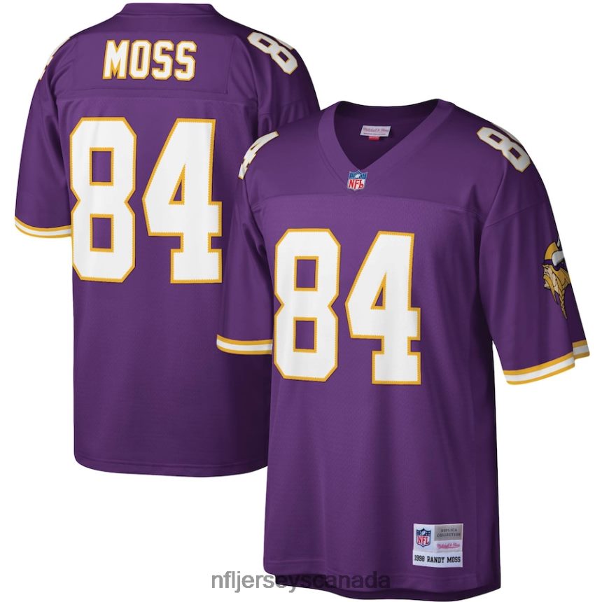 Men Minnesota Vikings Randy Moss Mitchell & Ness Purple Legacy Replica Jersey Clothing NFL TBXFR62281