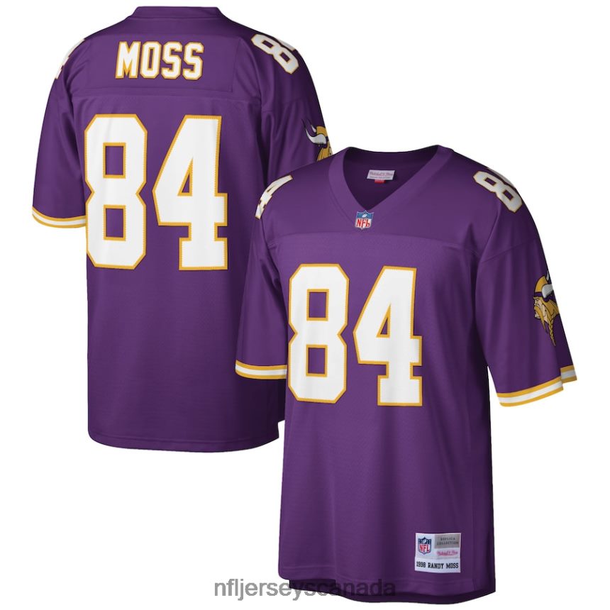 Men Minnesota Vikings Randy Moss Mitchell & Ness Purple Retired Player Legacy Replica Jersey Clothing NFL TBXFR64001