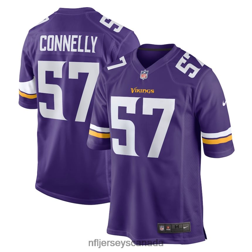 Men Minnesota Vikings Ryan Connelly Nike Purple Game Jersey Clothing NFL TBXFR64942