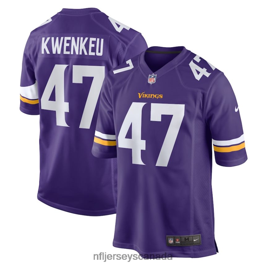 Men Minnesota Vikings William Kwenkeu Nike Purple Home Game Player Jersey Clothing NFL TBXFR65900