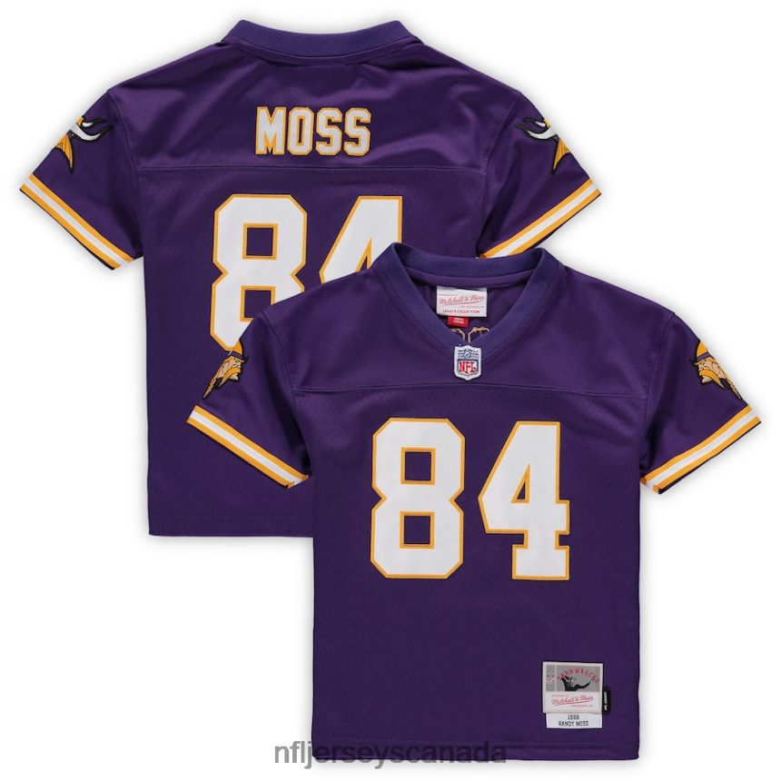Men Preschool Minnesota Vikings Randy Moss Mitchell & Ness Purple 1998 Retired Legacy Jersey Clothing NFL TBXFR62295