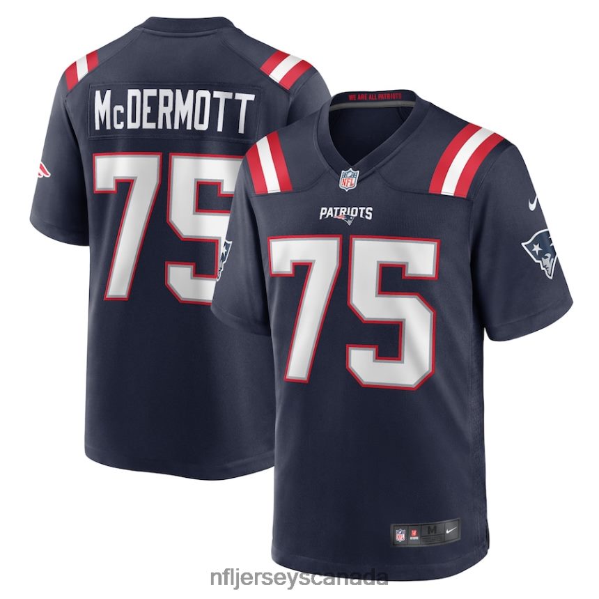 Men New England Patriots Conor McDermott Nike Navy Home Game Player Jersey Clothing NFL TBXFR64432