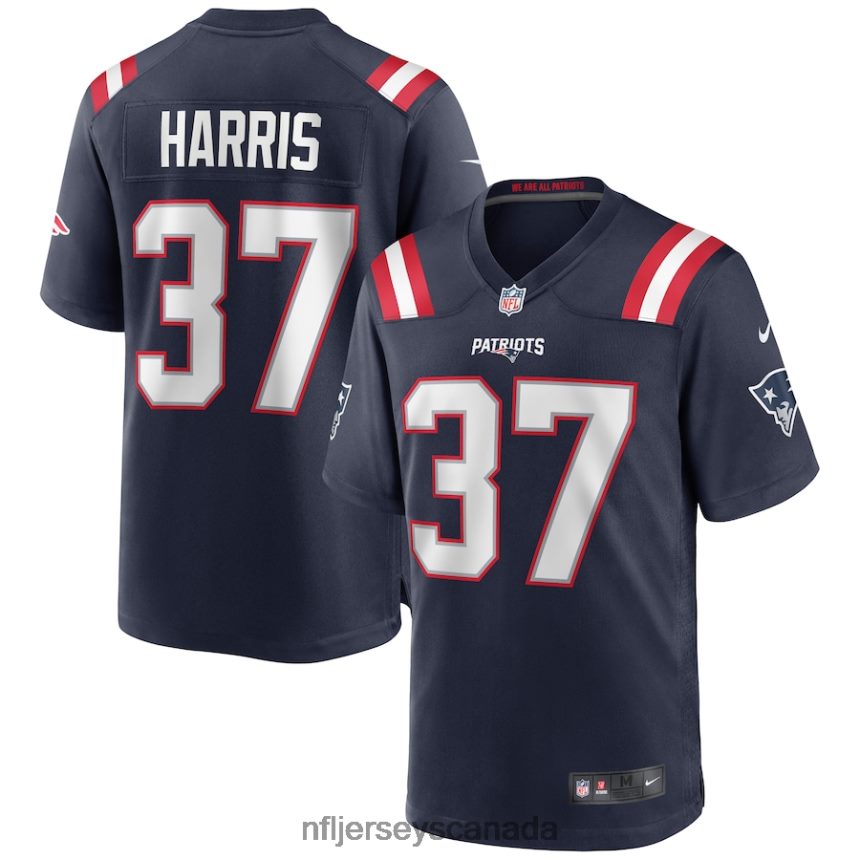 Men New England Patriots Damien Harris Nike Navy Game Jersey Clothing NFL TBXFR61071