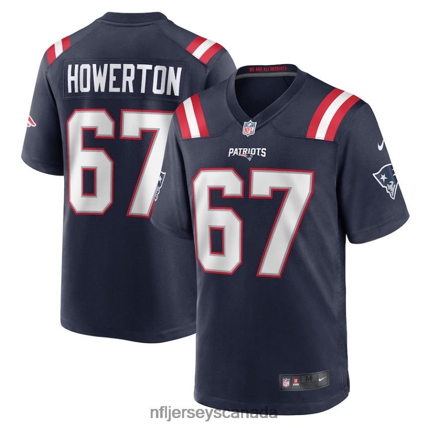 Men New England Patriots Hayden Howerton Nike Navy Home Game Player Jersey Clothing NFL TBXFR66364