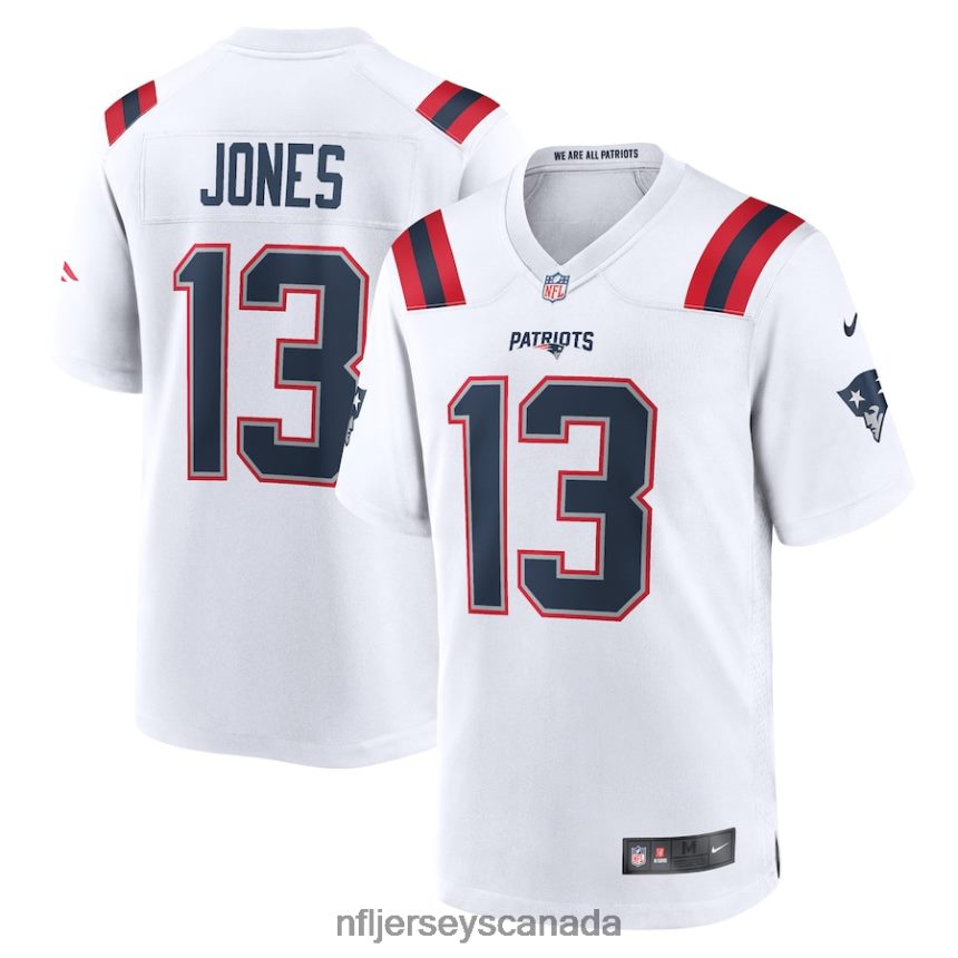 Men New England Patriots Jack Jones Nike White Game Player Jersey Clothing NFL TBXFR64130