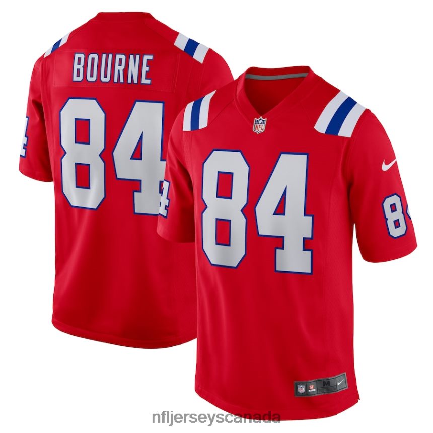 Men New England Patriots Kendrick Bourne Nike Red Game Jersey Clothing NFL TBXFR62602